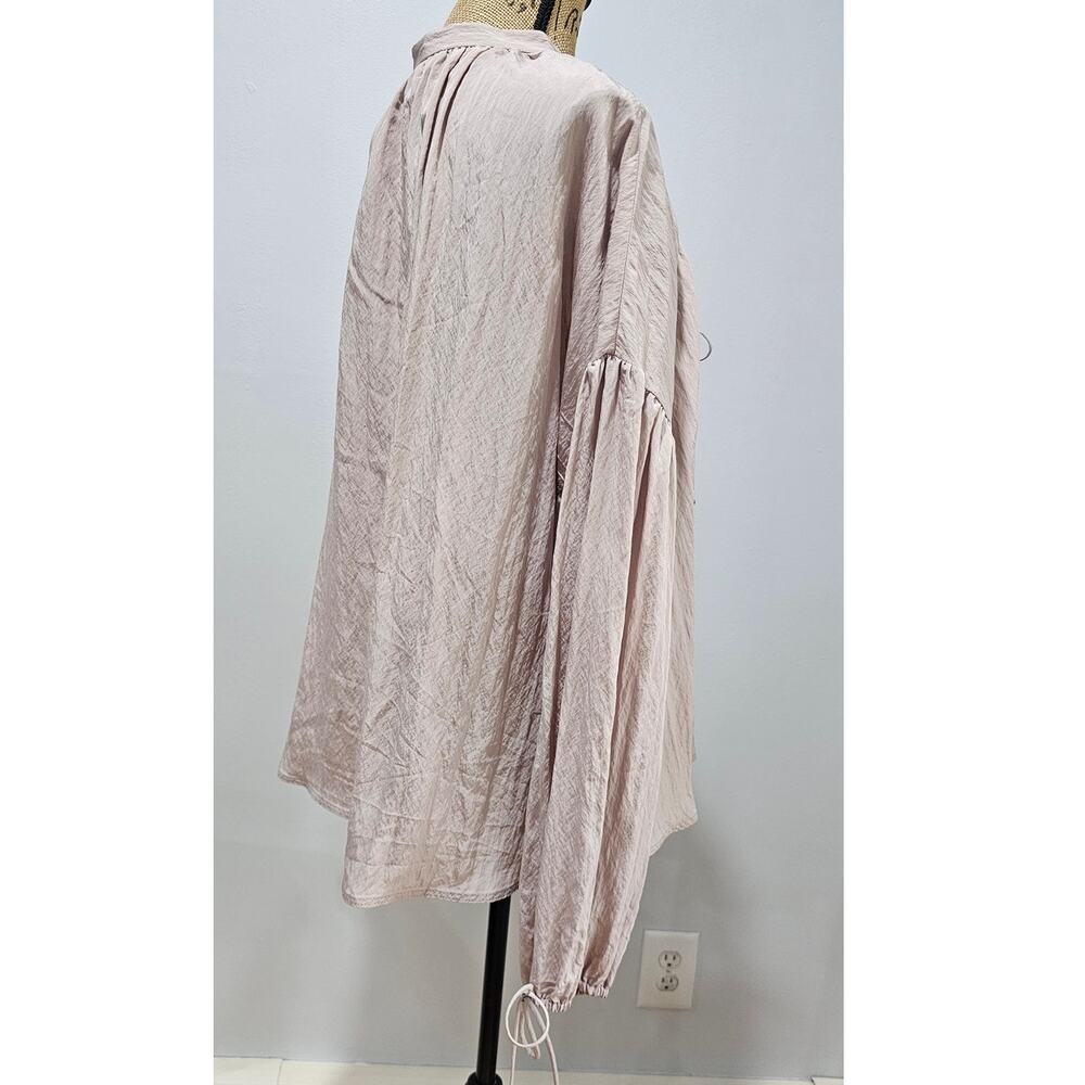 Topshop Blouse Cardigan Tie Front, Ruffle, Beige, New, Drop Sleeve , Sz 6, New - Picture 13 of 13